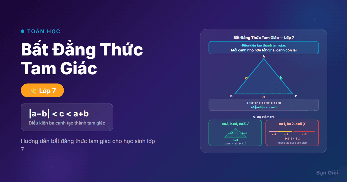 Hướng Dẫn Bất Đẳng Thức Tam Giác - Hướng dẫn bất đẳng thức tam giác: điều kiện để ba đoạn thẳng tạo thành tam giác 