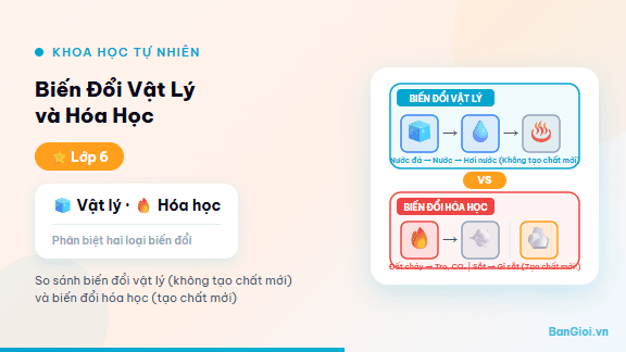 Biến Đổi Vật Lý và Hóa Học - Hướng dẫn biến đổi vật lý và hóa học cho học sinh lớp 6 KHTN.