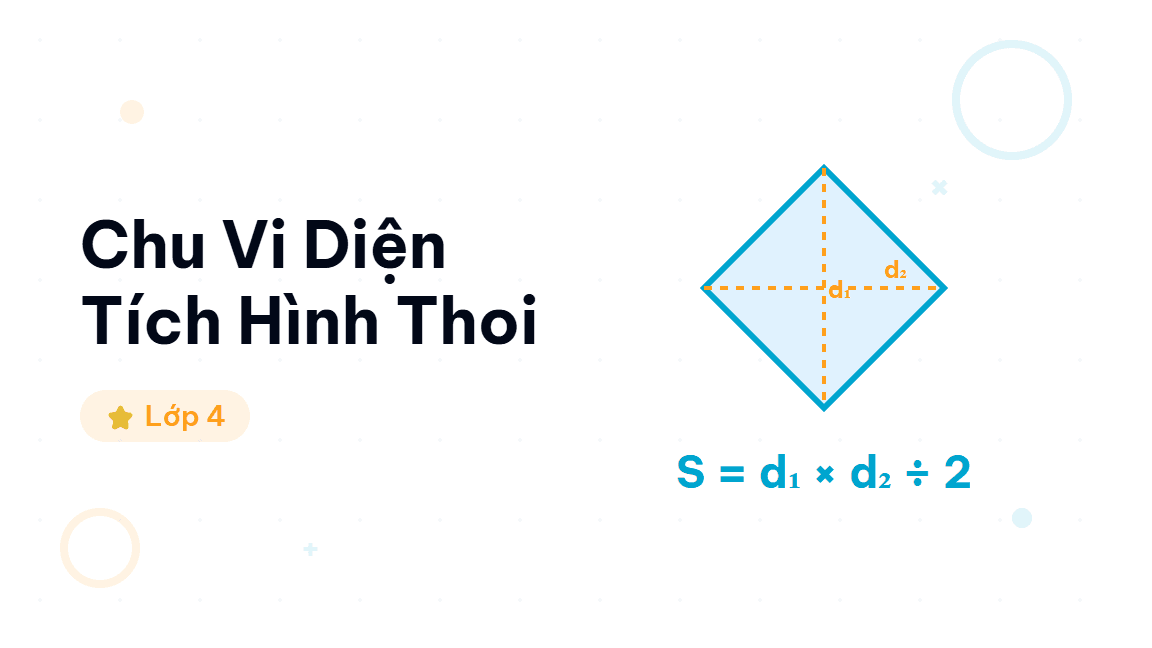 Chu Vi Diện Tích Hình Thoi - Hướng dẫn từng bước tính chu vi và diện tích hình thoi cho học sinh lớp 4. Nhận 