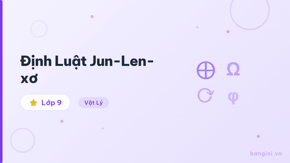 Định Luật Jun-Len-xơ - Hướng dẫn từng bước tính nhiệt lượng Q = I²Rt với 6 dạng bài tập lớp 9