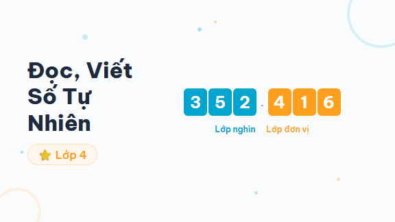 Hướng Dẫn Đọc, Viết Số Tự Nhiên - Hướng dẫn từng bước đọc và viết số tự nhiên lớn theo hệ thập phân (lớp đơn vị, l