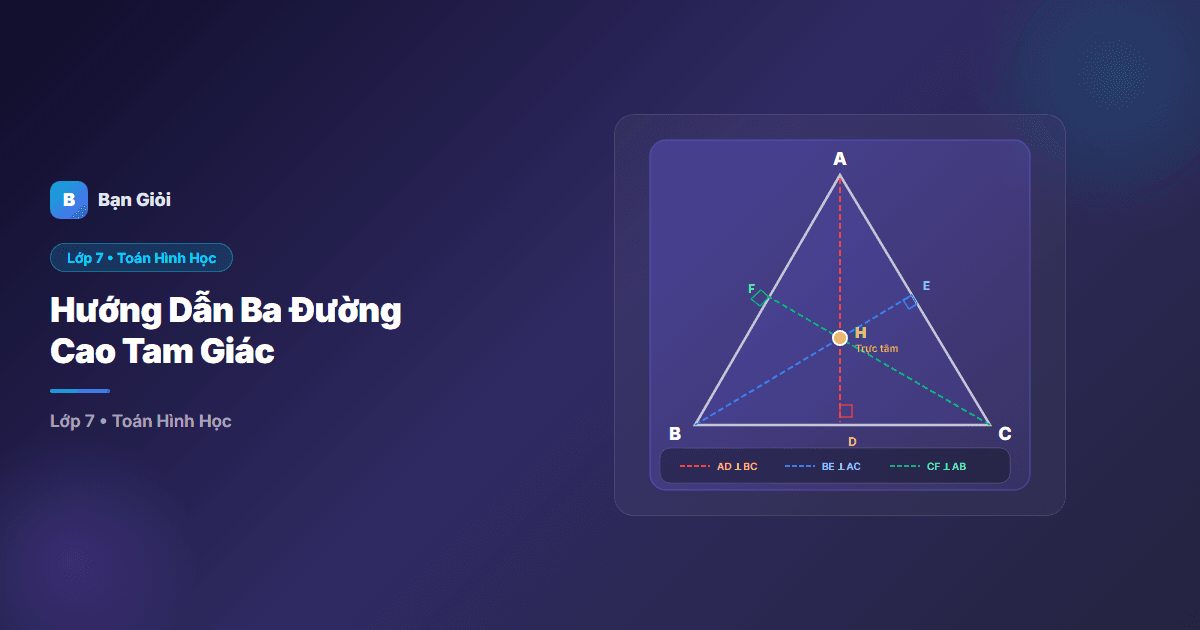 Hướng Dẫn Ba Đường Cao Tam Giác - Hướng dẫn ba đường cao tam giác và trực tâm cho học sinh lớp 7.