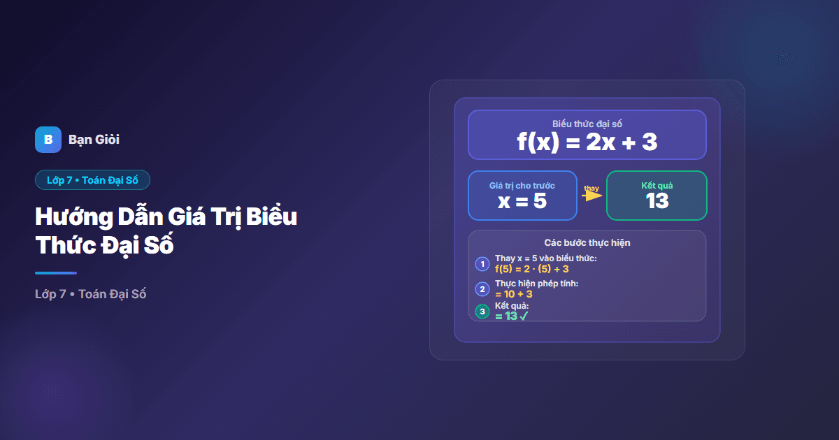 Hướng Dẫn Giá Trị Biểu Thức Đại Số - Hướng dẫn tính giá trị biểu thức đại số tại một giá trị của biến cho học sinh lớ