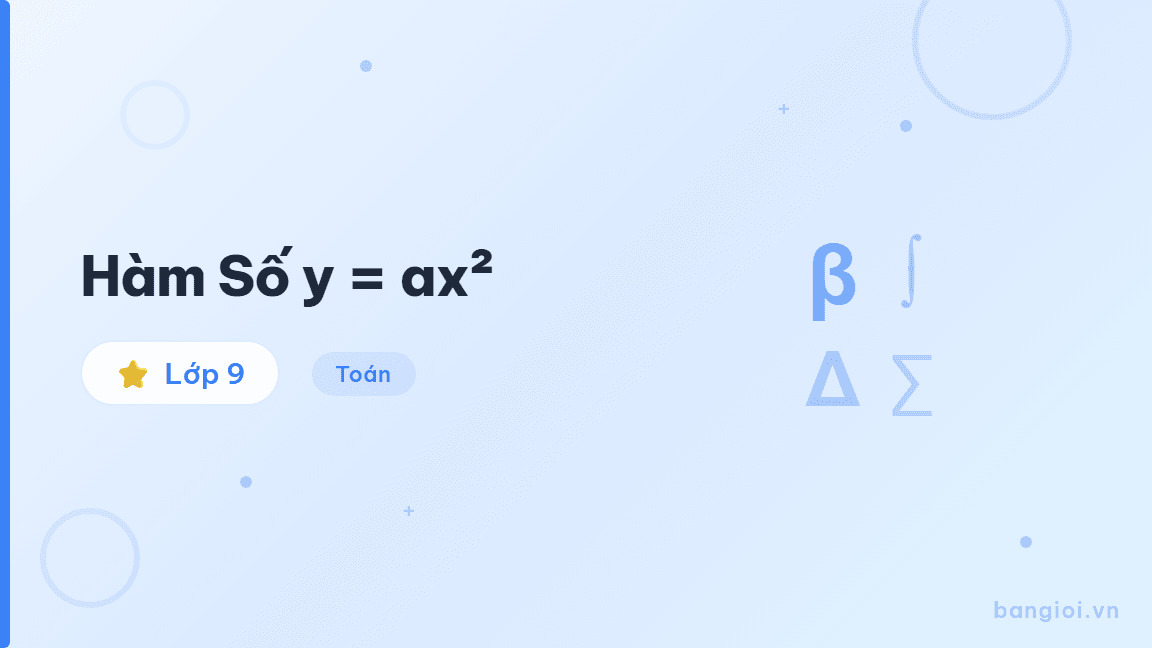 Hàm Số y = ax² - Hướng dẫn từng bước vẽ đồ thị hàm số y = ax² (a ≠ 0), xác định tính chất, đỉnh, 