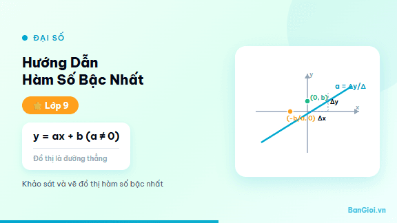 Hàm Số Bậc Nhất - Hướng dẫn từng bước vẽ đồ thị và phân tích hàm số bậc nhất y = ax + b cho học si