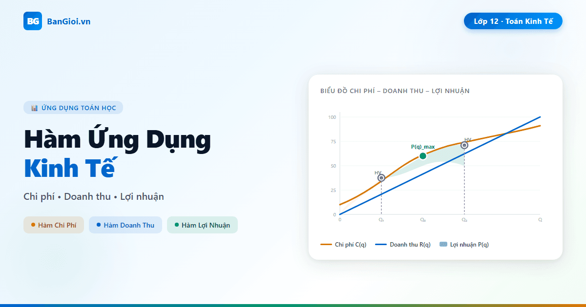 Hàm Ứng Dụng Kinh Tế - Hướng dẫn từng bước phân tích hàm chi phí, doanh thu, lợi nhuận và chi phí cận b