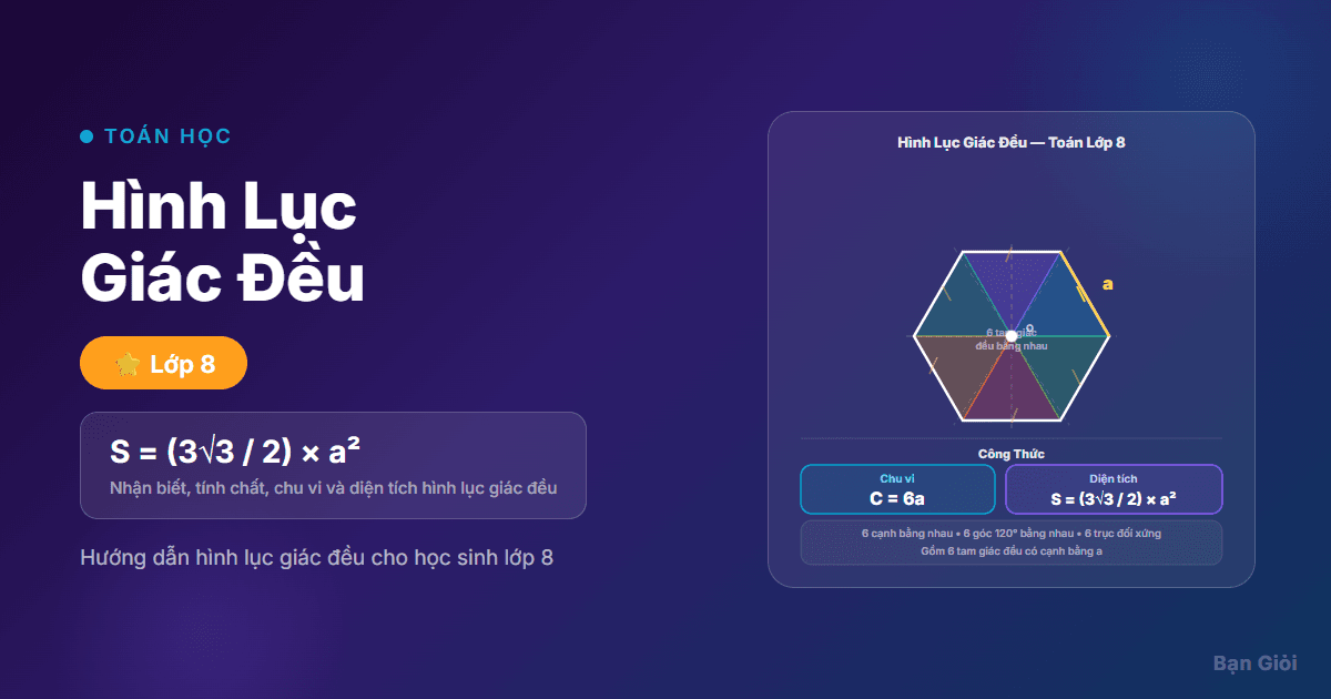 Hình Lục Giác Đều - Hướng dẫn nhận biết và tính chu vi, diện tích hình lục giác đều cho học sinh lớp