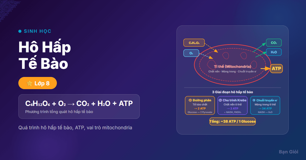 Hô Hấp Tế Bào - Hướng dẫn quá trình hô hấp tế bào và vai trò của ATP cho học sinh lớp 7.