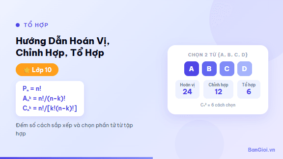 Hướng Dẫn Hoán Vị, Chỉnh Hợp, Tổ Hợp - Hướng dẫn từng bước phân biệt và áp dụng hoán vị, chỉnh hợp, tổ hợp cho học sinh