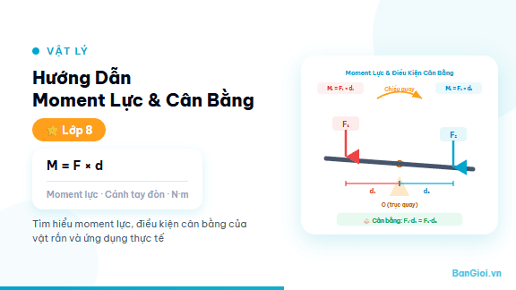 Mô-men Lực và Điều Kiện Cân Bằng - Hướng dẫn mô-men lực, quy tắc mô-men và điều kiện cân bằng vật rắn cho học sinh 