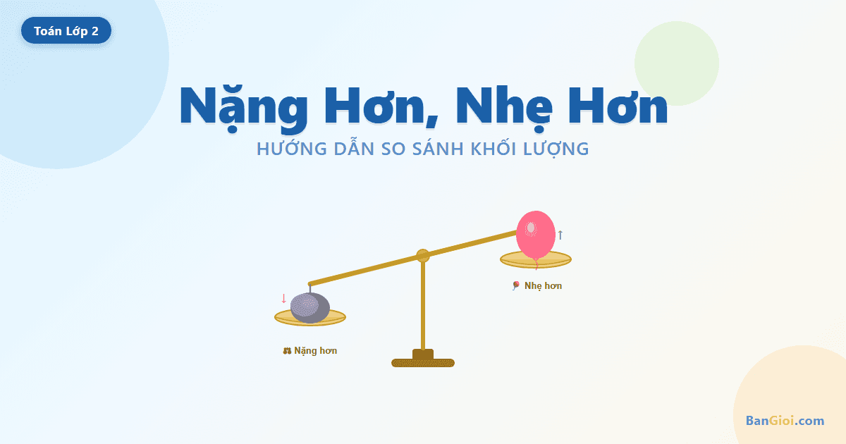 Hướng Dẫn Nặng Hơn, Nhẹ Hơn - Hướng dẫn so sánh khối lượng bằng cân đĩa cho học sinh lớp 2. Giáo viên trình ch