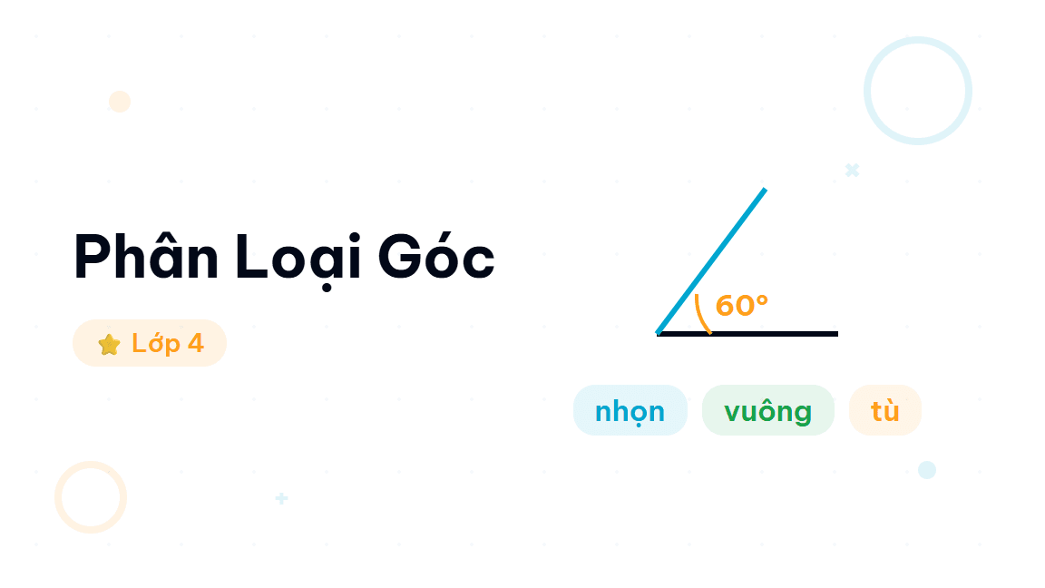 Hướng Dẫn Phân Loại Góc - Hướng dẫn từng bước nhận biết và phân loại góc nhọn, góc vuông, góc tù, góc bẹt 