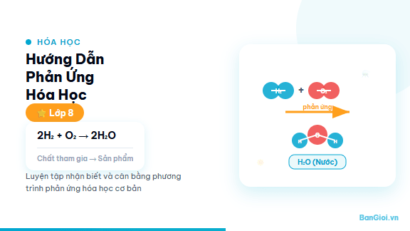 Phản Ứng Hóa Học Lớp 8 - Hướng dẫn định nghĩa, viết và cân bằng phương trình hóa học, phân loại phản ứng 