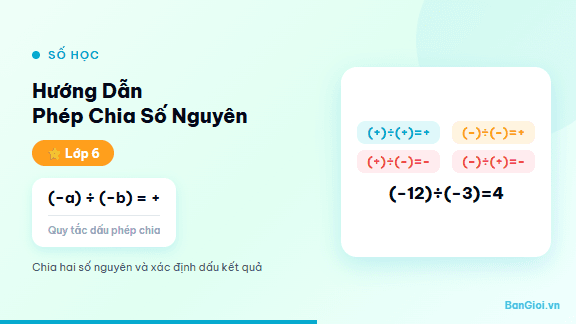 Hướng Dẫn Phép Chia Số Nguyên - Hướng dẫn từng bước phép chia số nguyên cho học sinh lớp 6.
