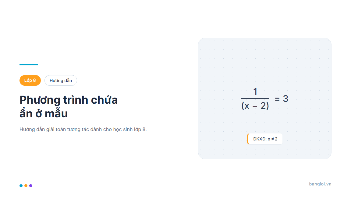 Hướng Dẫn Giải Phương Trình Chứa Ẩn Ở Mẫu - Hướng dẫn từng bước giải phương trình chứa ẩn ở mẫu cho học sinh lớp 9. Tìm ĐKXĐ
