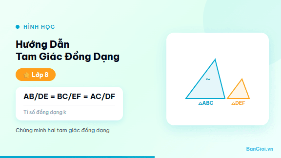 Tam Giác Đồng Dạng - Hướng dẫn từng bước nhận biết và chứng minh hai tam giác đồng dạng cho học sinh 