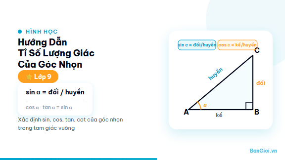 Hướng Dẫn Tỉ Số Lượng Giác Của Góc Nhọn - Hướng dẫn sin, cos, tan, cot của góc nhọn và cách tra bảng hoặc dùng máy tính ch