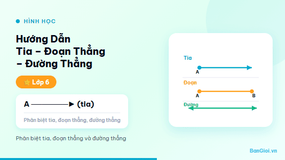 Tia – Đoạn Thẳng – Đường Thẳng - Hướng dẫn từng bước nhận biết đường thẳng, tia, đoạn thẳng và trung điểm cho học