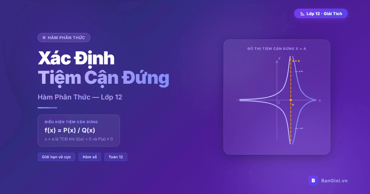 Xác Định Tiệm Cận Đứng Của Hàm Phân Thức - Hướng dẫn từng bước xác định tiệm cận đứng của hàm phân thức cho học sinh lớp 12