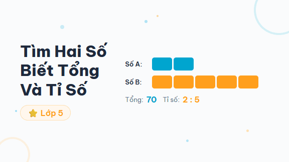 Hướng Dẫn Tìm Hai Số Biết Tổng Và Tỉ Số - Hướng dẫn từng bước tìm hai số khi biết tổng và tỉ số bằng sơ đồ đoạn thẳng cho 