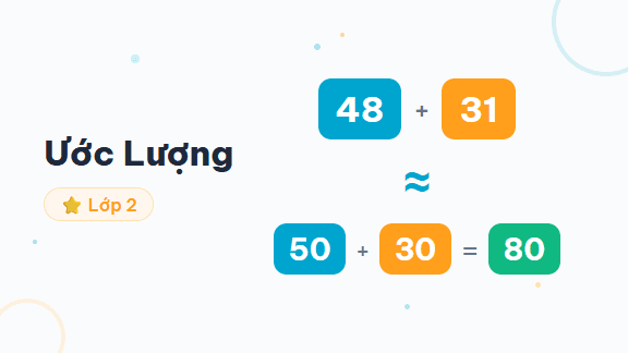 Hướng Dẫn Ước Lượng - Hướng dẫn từng bước kỹ năng ước lượng kết quả phép tính cho học sinh lớp 2. Làm 