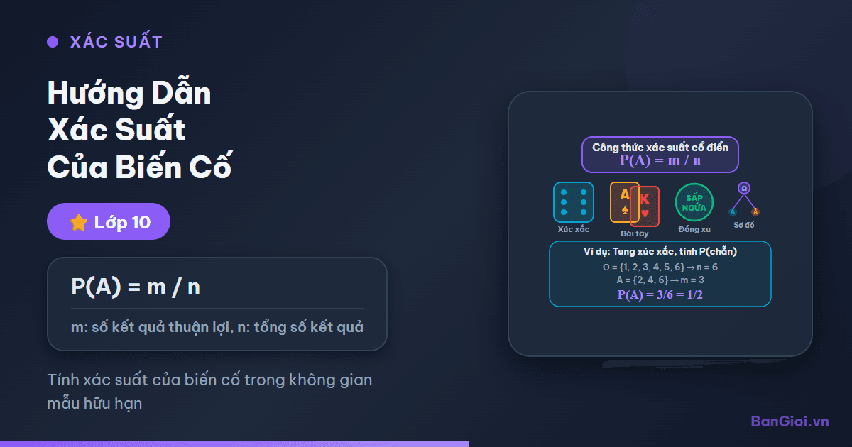 Xác Suất Của Biến Cố - Hướng dẫn từng bước tính xác suất của biến cố cho học sinh lớp 9. Giáo viên trìn