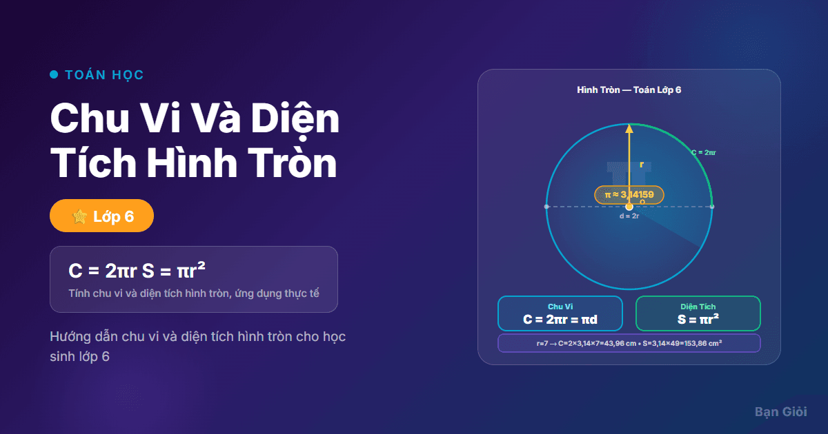 Hướng Dẫn Chu Vi Và Diện Tích Hình Tròn - Hướng dẫn chu vi và diện tích hình tròn cùng bài toán thực tế cho học sinh lớp 6