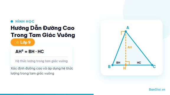 Hướng Dẫn Đường Cao Trong Tam Giác Vuông - Hướng dẫn hệ thức về đường cao trong tam giác vuông và ứng dụng tính các cạnh ch