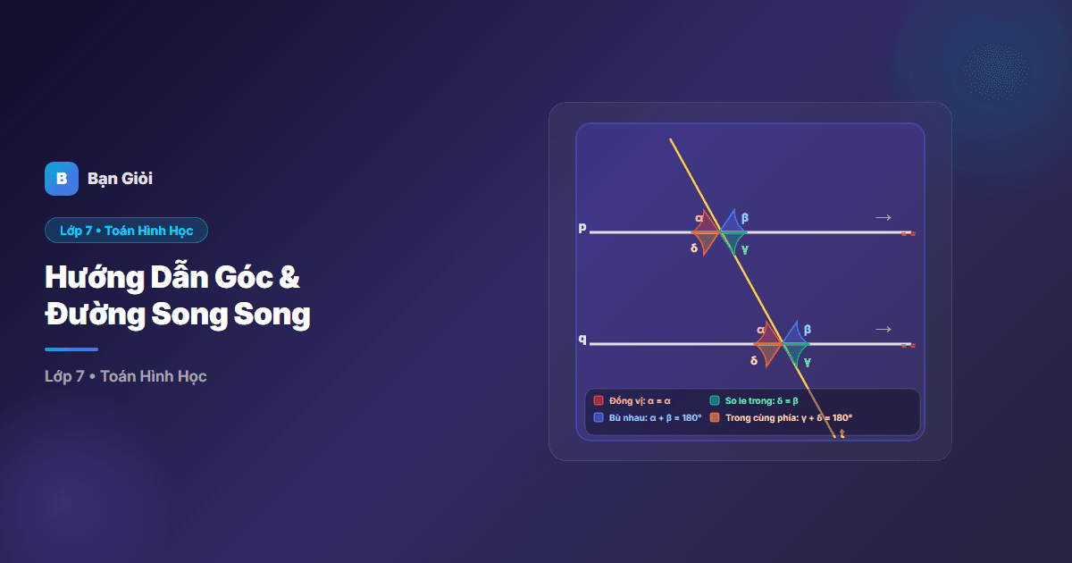 Hướng Dẫn Góc Tạo Bởi Đường Thẳng Cắt Hai Đường Song Song - Hướng dẫn tính các góc tạo bởi đường thẳng cắt hai đường thẳng song song cho học